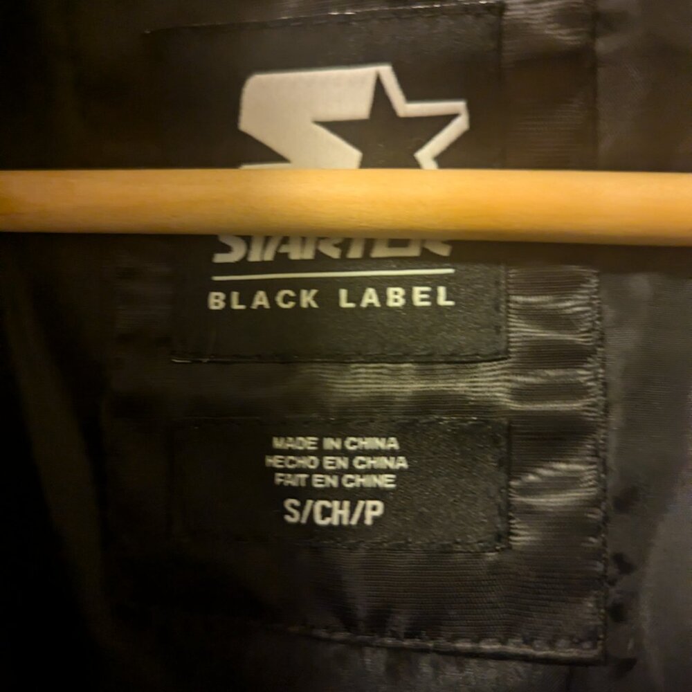San Jose Sharks & Starter Black Ice Evolve Satin Jacket - Picture 5 of 6